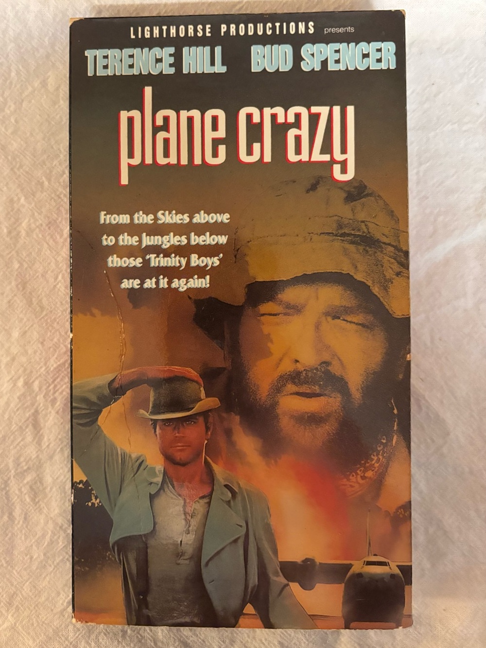 Plane Crazy VHS Movie Featuring Terence Hill & Bud Spencer - Orange Artwork